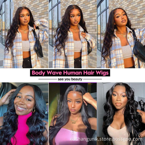 Uniky 13x6 13x4 Middle T Part Lace Frontal Human Hair Wigs Brazilian Virgin Remy Lace Front Wig HD Lace Frontal Wig